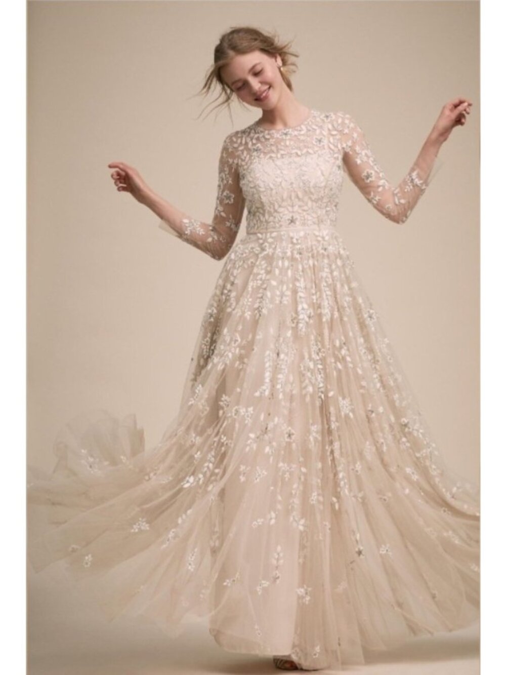 NWT BHLDN Anthropologie Golden Hour Beaded Wedding Dress